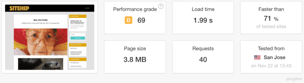 Page Load Test Benchmark